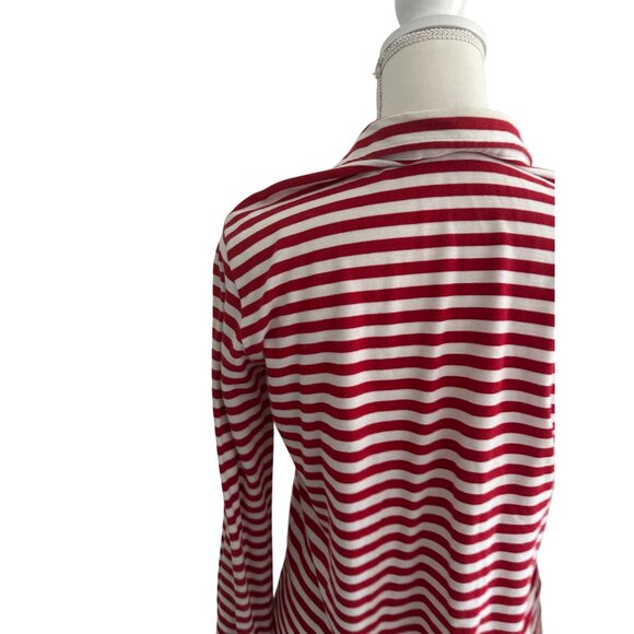 AMINA RUBINACCI Napoli Red Striped Long Sleeve Top Size IT 44 US 8 - Picture 8 of 10